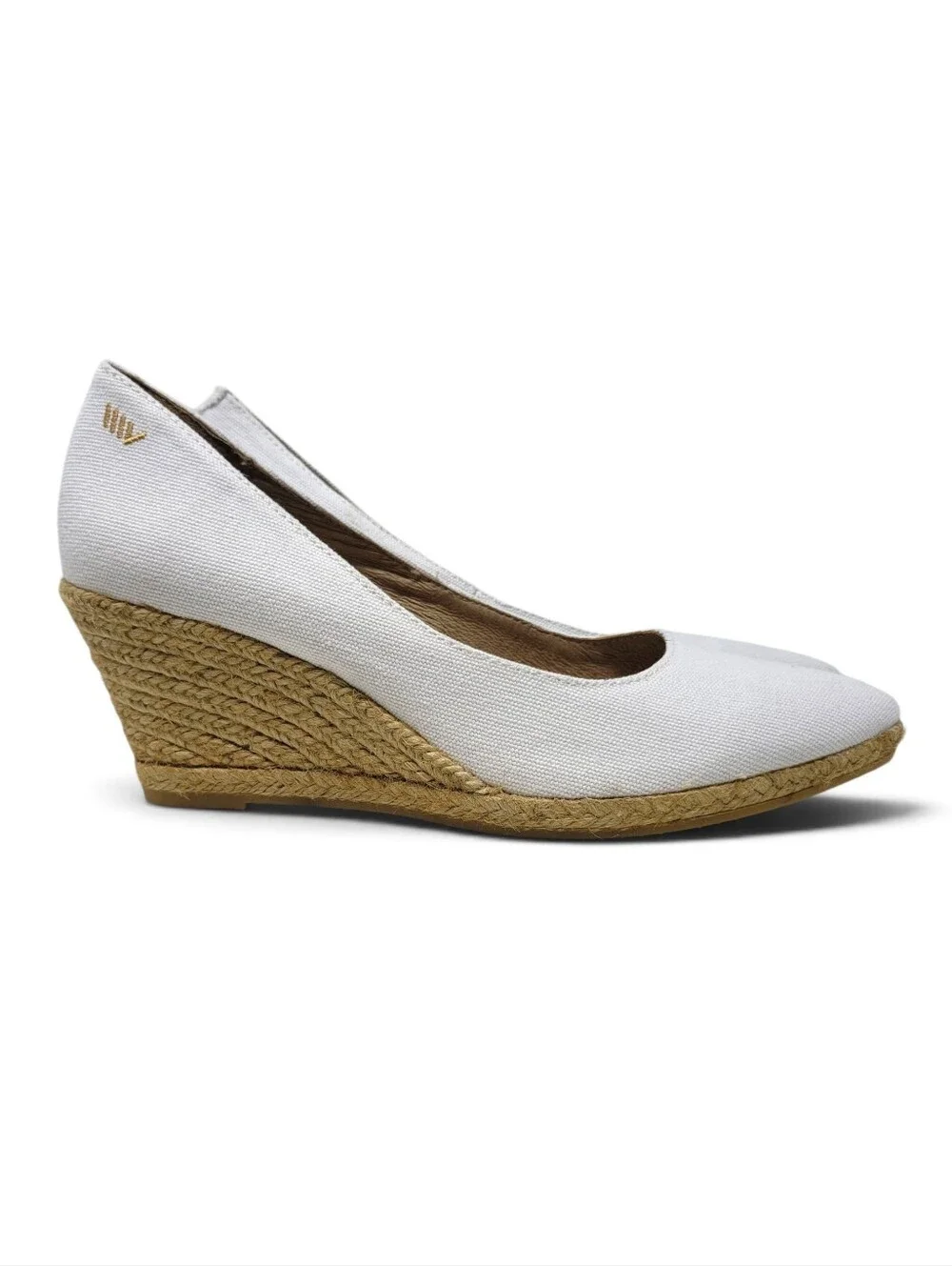 Viscata Barcelona Roses Canvas V Cut Espadrille Wedges